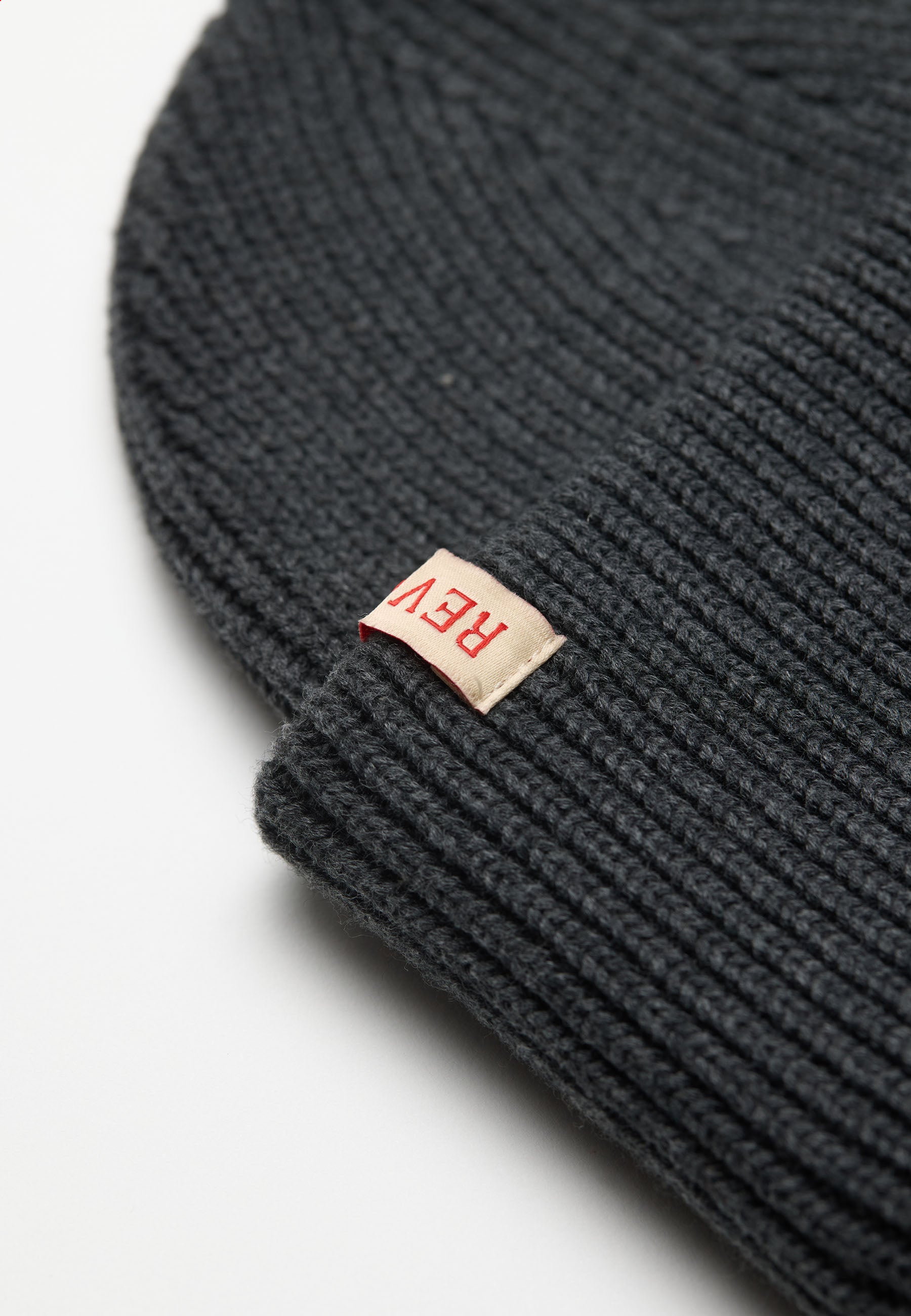 Revolution Big Fold Up Beanie Headwear Darkgrey-melange