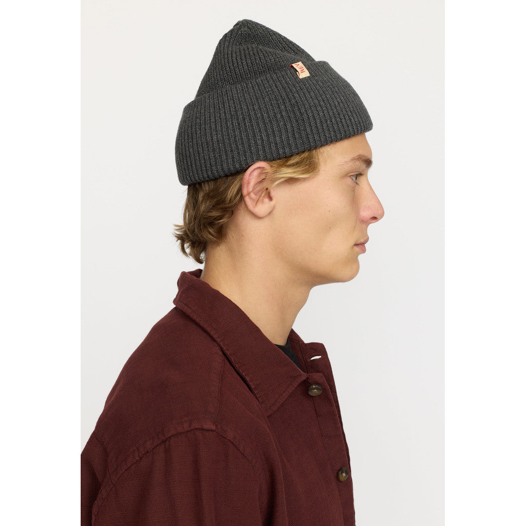 Revolution Big Fold Up Beanie Headwear Darkgrey-melange