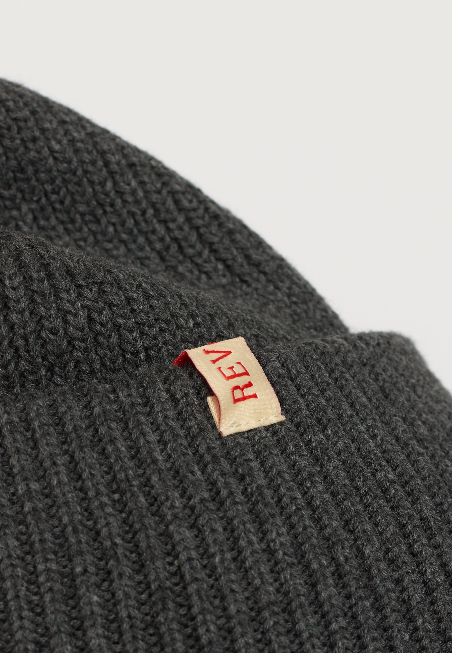 Revolution Big Fold Up Beanie Headwear Darkgrey-melange