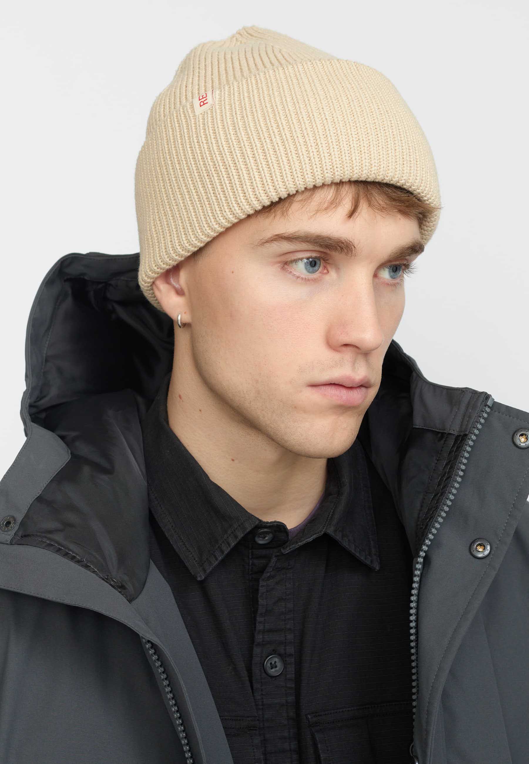 Revolution Big Fold Up Beanie Headwear Offwhite