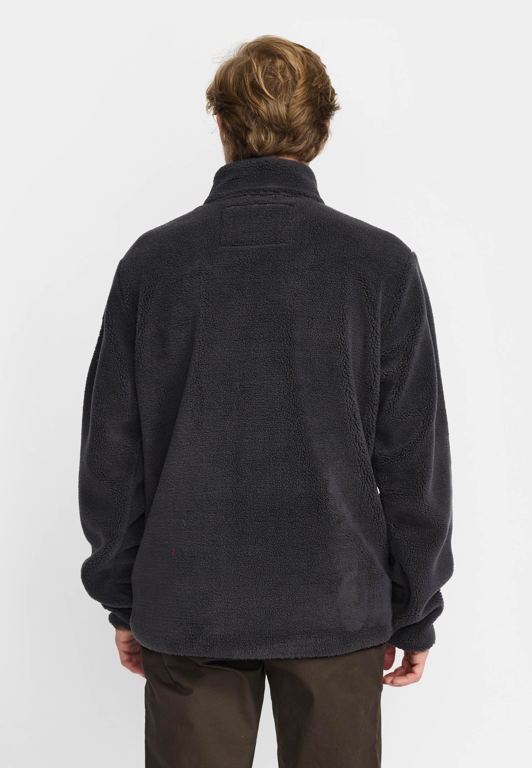 Revolution Blocked Teddy Jacket Fleece Darkgrey