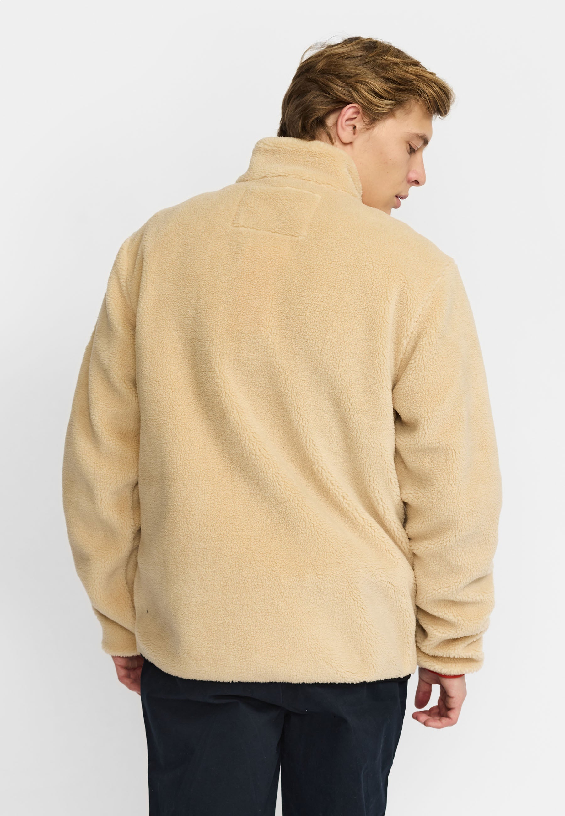 Revolution Blocked Teddy Jacket Fleece Offwhite