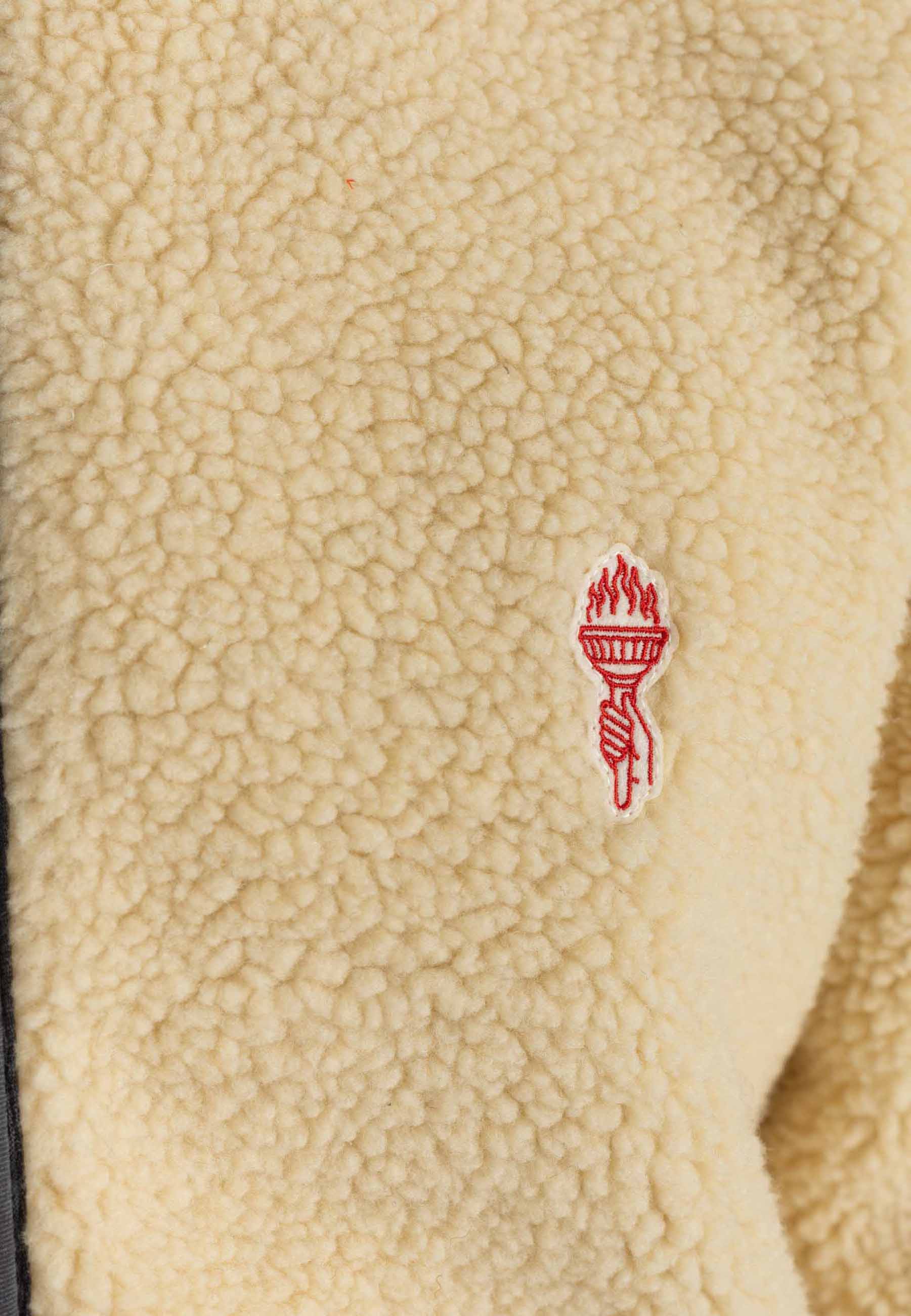 Revolution Blocked Teddy Jacket Fleece Dustblue