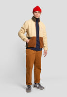 Revolution Blocked Teddy Jacket Fleece Offwhite