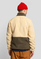 Revolution Blocked Teddy Jacket Fleece Offwhite