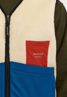 Revolution Blocked Teddy Vest Fleece Offwhite