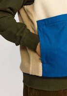 Revolution Blocked Teddy Vest Fleece Offwhite