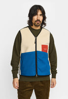 Revolution Blocked Teddy Vest Fleece Offwhite