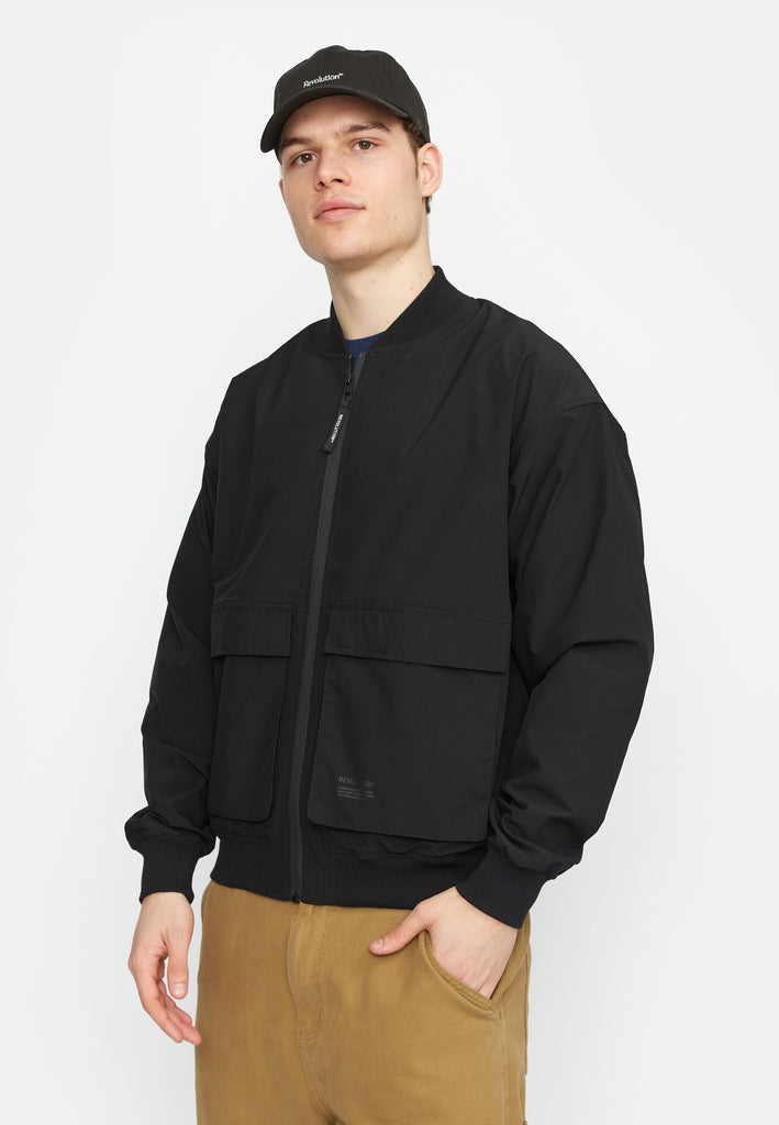 Revolution Bomber Jacket Lightweight Outerwear Black