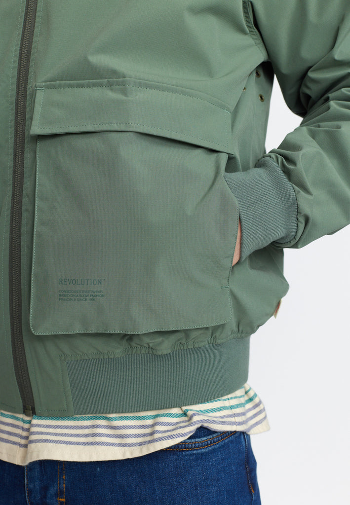 Revolution Bomber Jacket Lightweight Outerwear Dustgreen