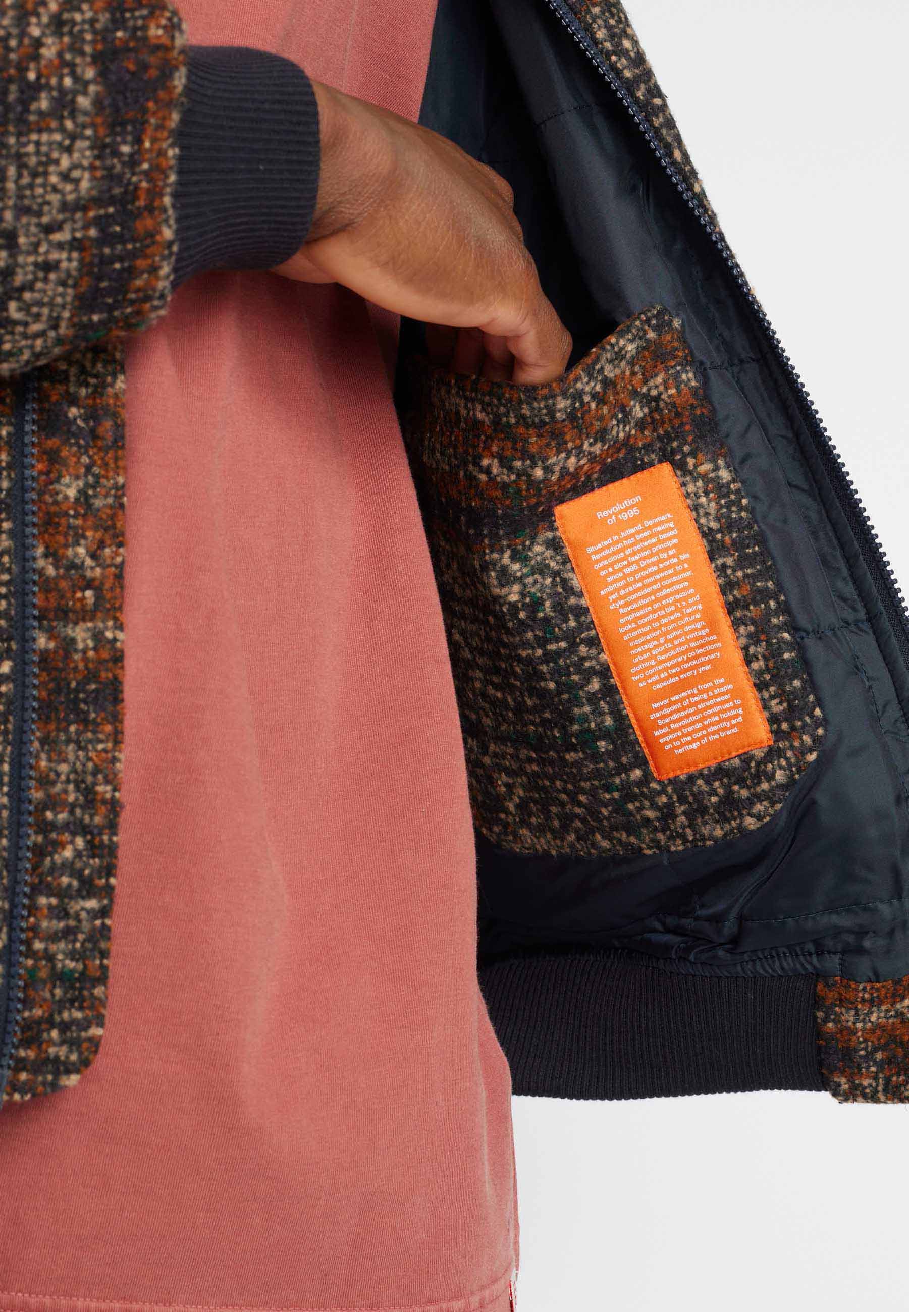 Revolution Bomber Jacket Winter Outerwear Navy