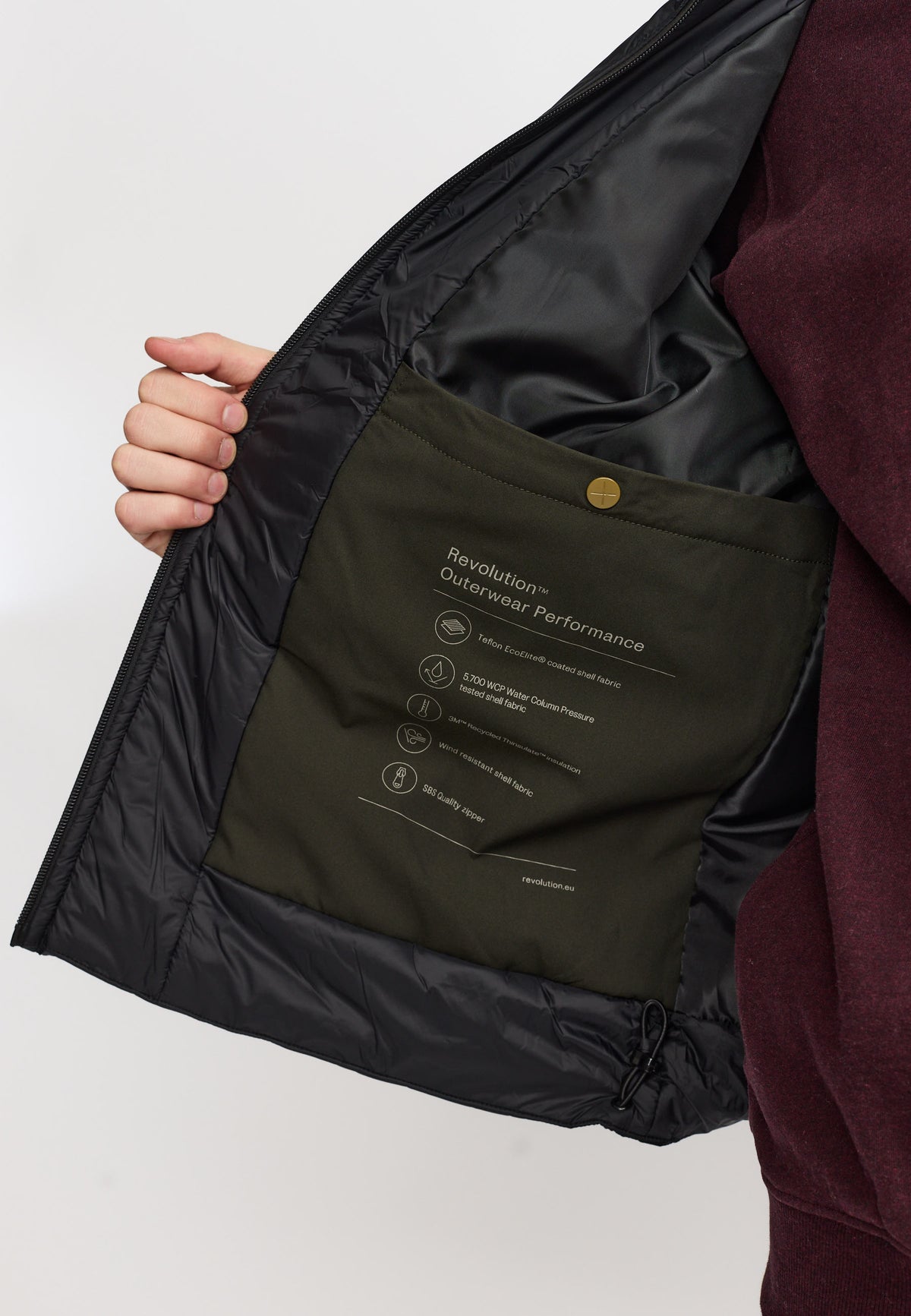 Revolution Bomber Jacket Winter Outerwear Black