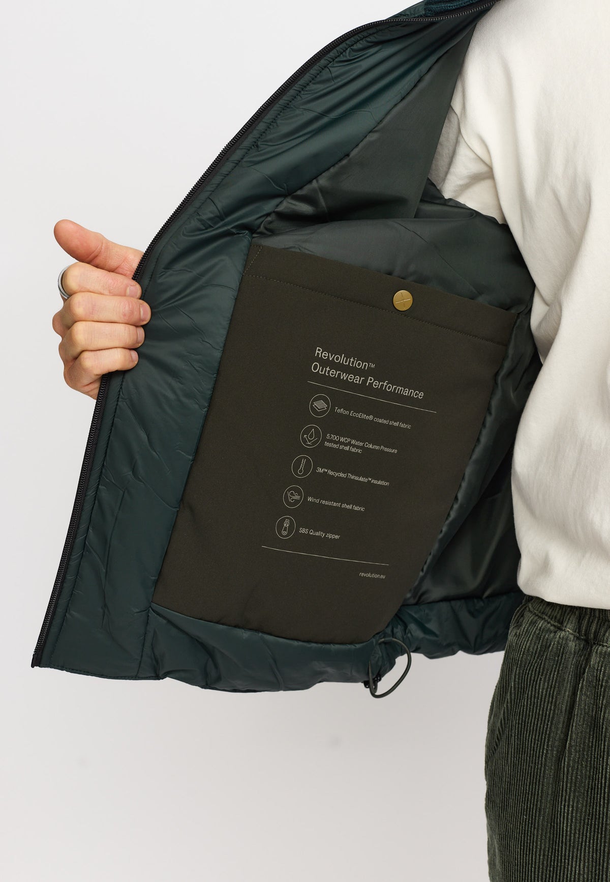 Revolution Bomber Jacket Winter Outerwear Darkgreen