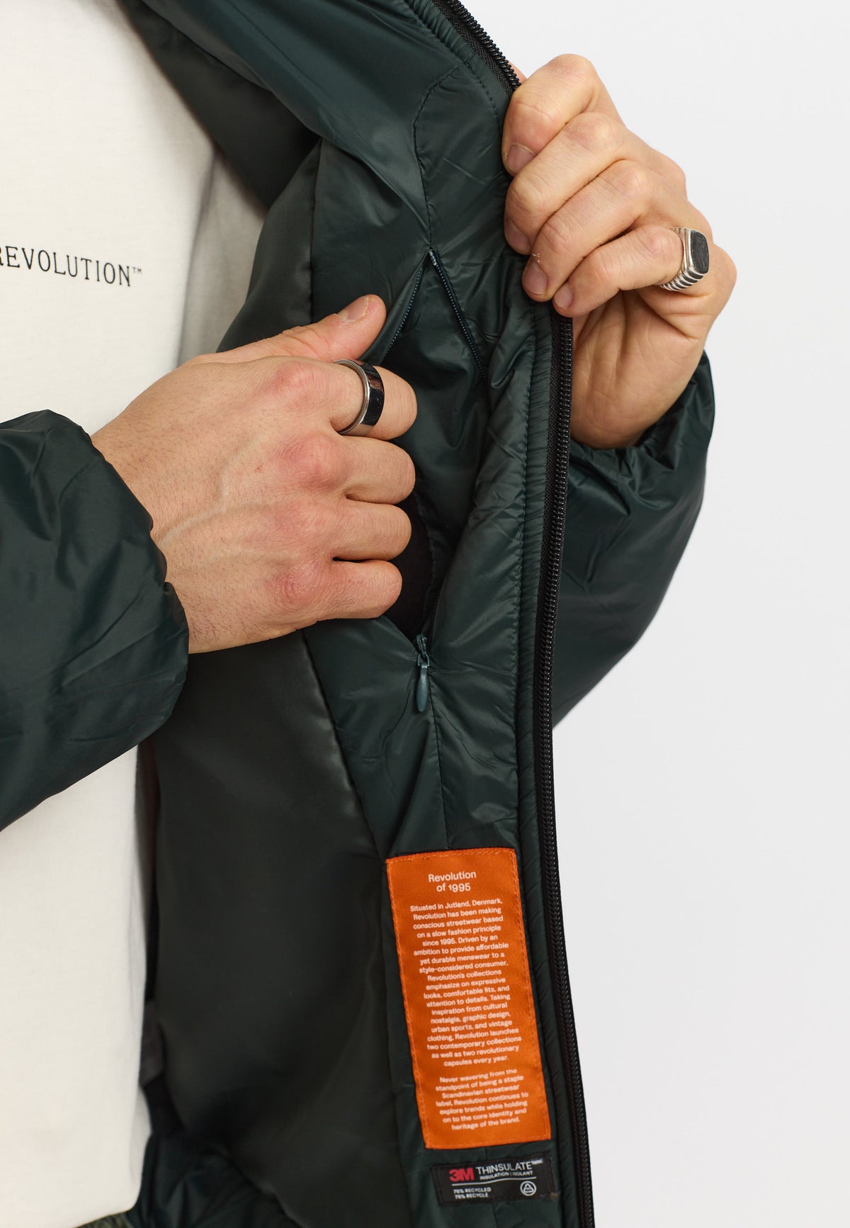Revolution Bomber Jacket Winter Outerwear Darkgreen