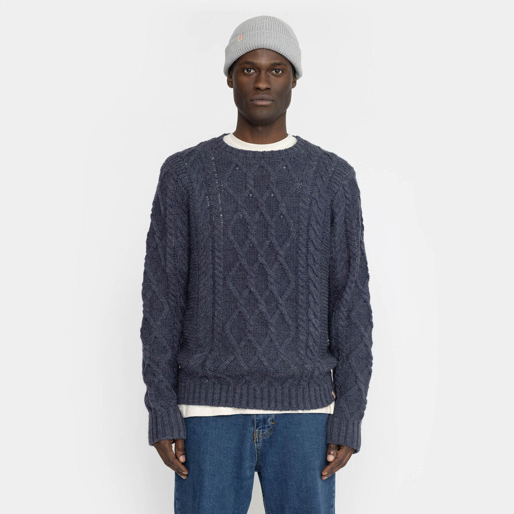 Revolution Cable knit sweather Knitwear Navy