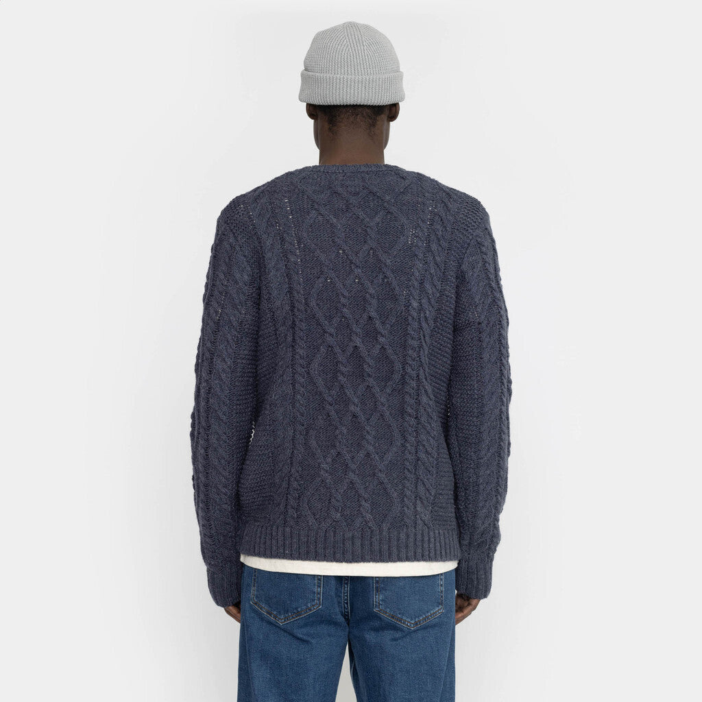 Revolution Cable knit sweather Knitwear Navy