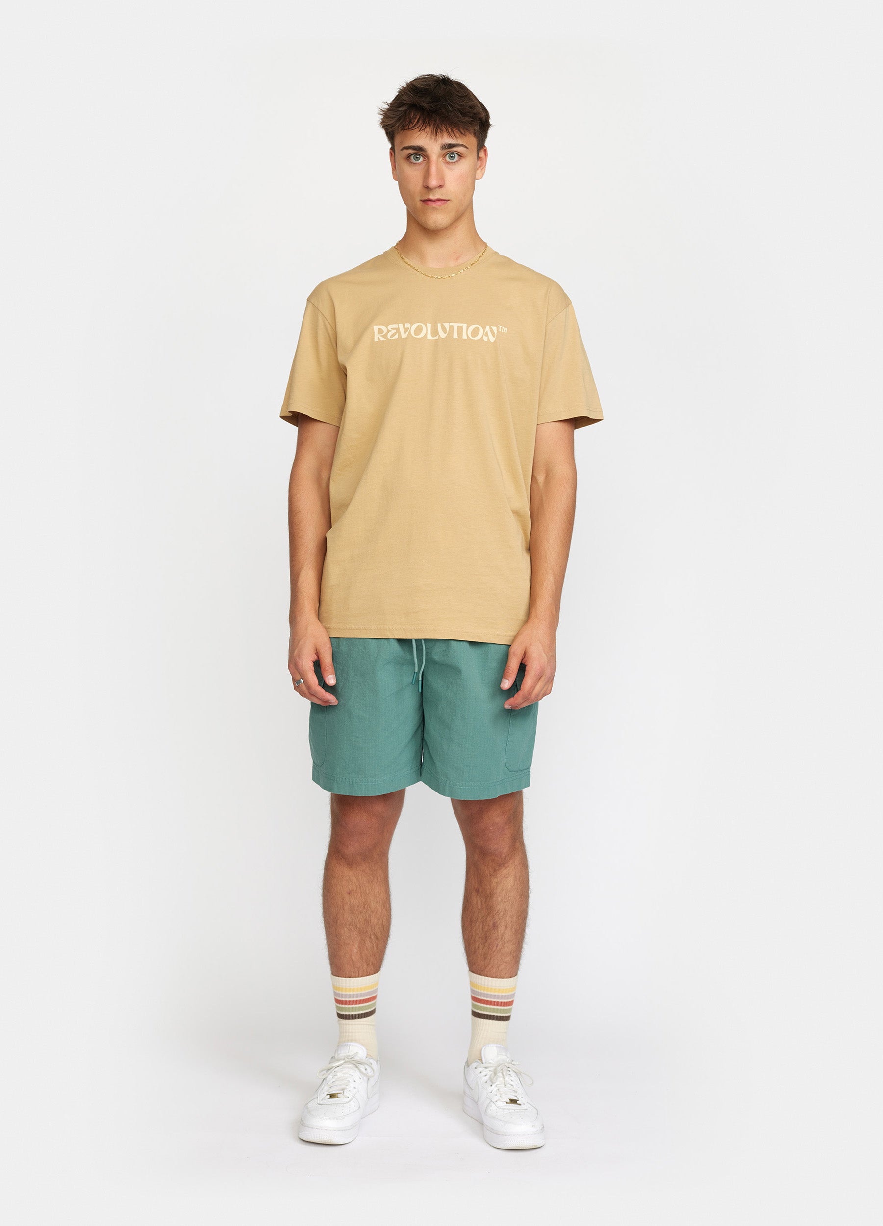 Revolution Cargo Shorts Shorts Green
