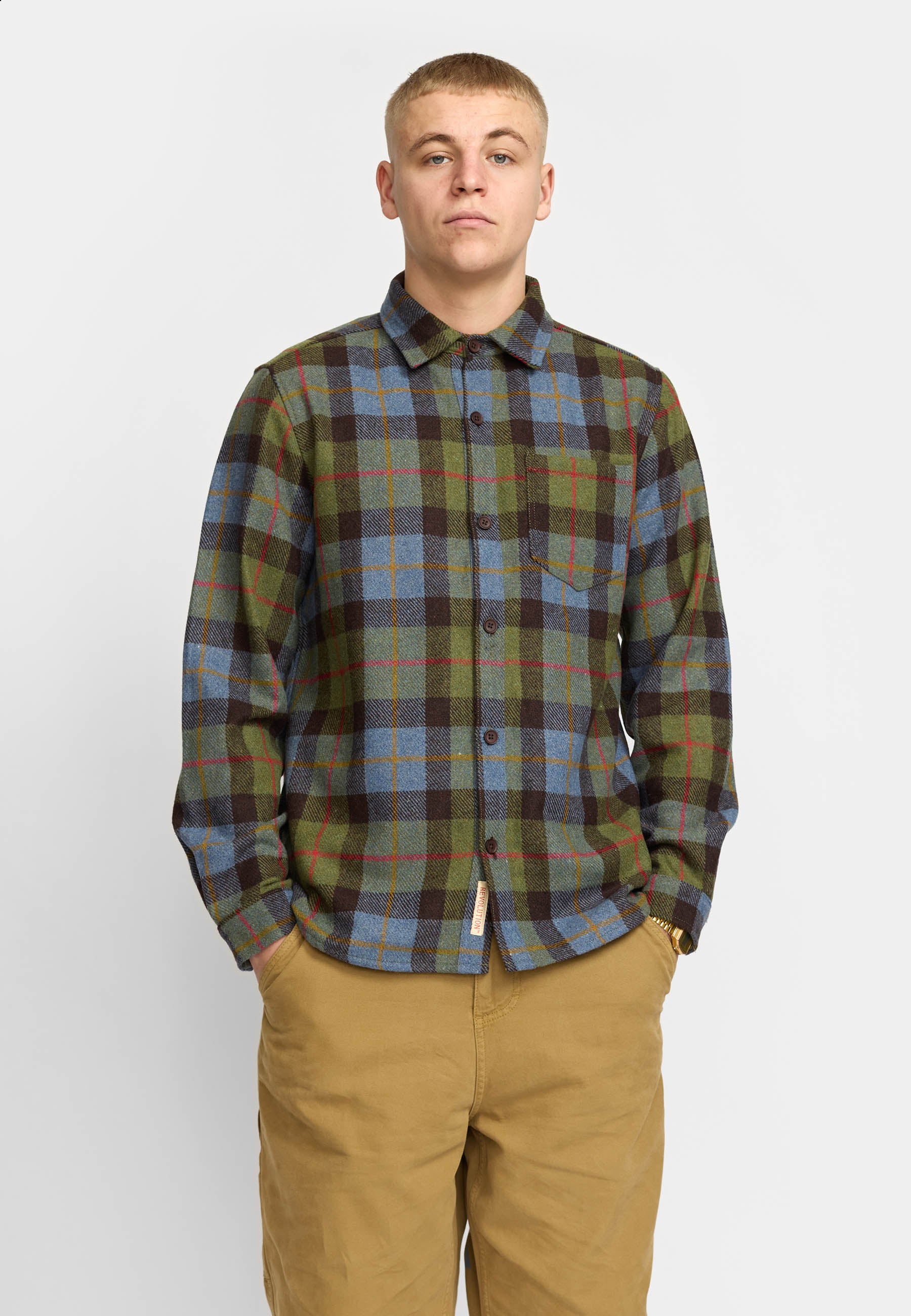 Revolution Casual Overshirt Overshirts Green