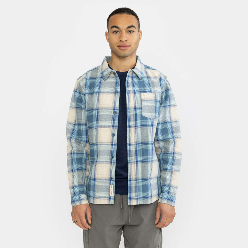 Revolution Casual Overshirt Overshirts Blue