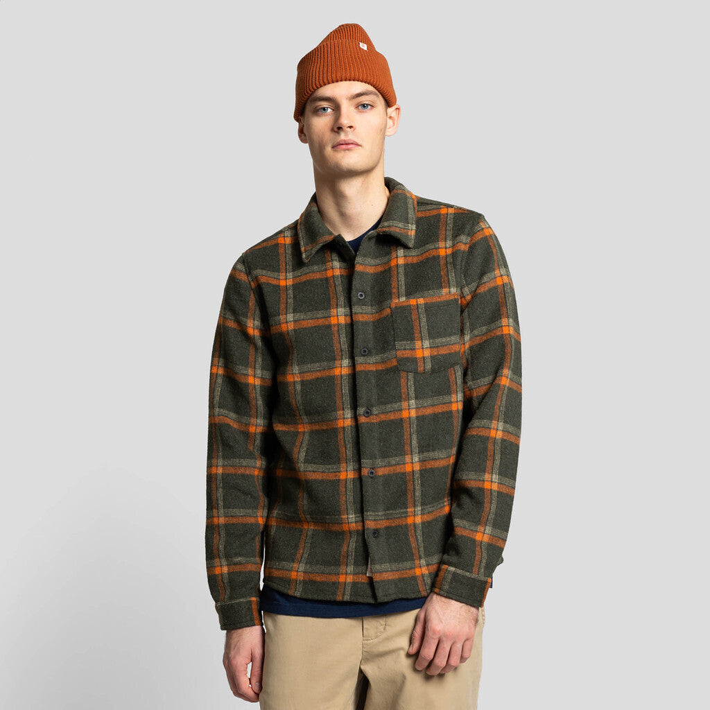 Revolution Casual Overshirt Long-sleeve Shirts Army