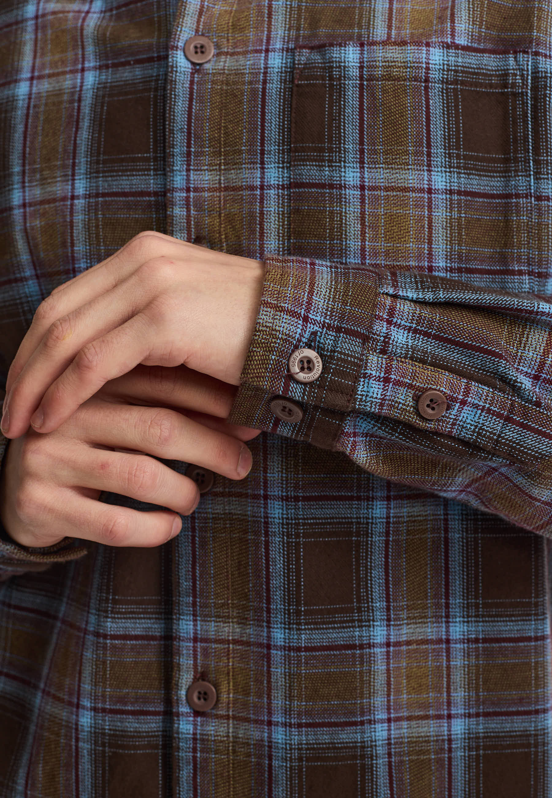Revolution Casual Shirt Long-sleeve Shirts Brown