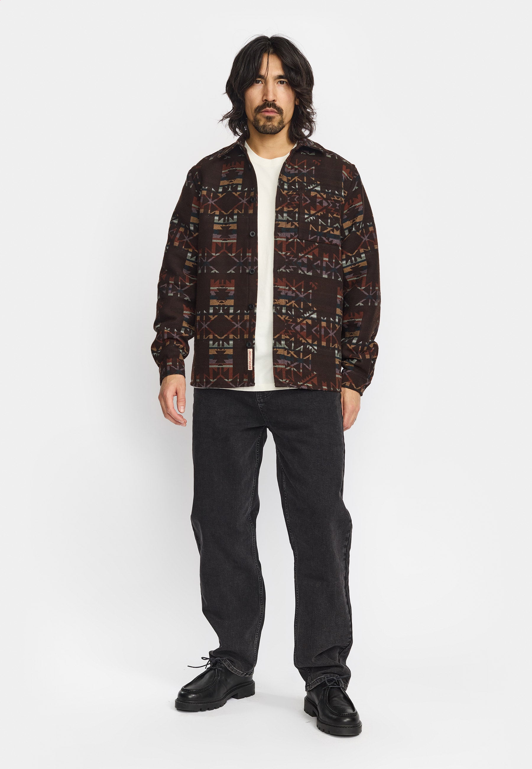 Revolution Casual Shirt Long-sleeve Shirts Brown
