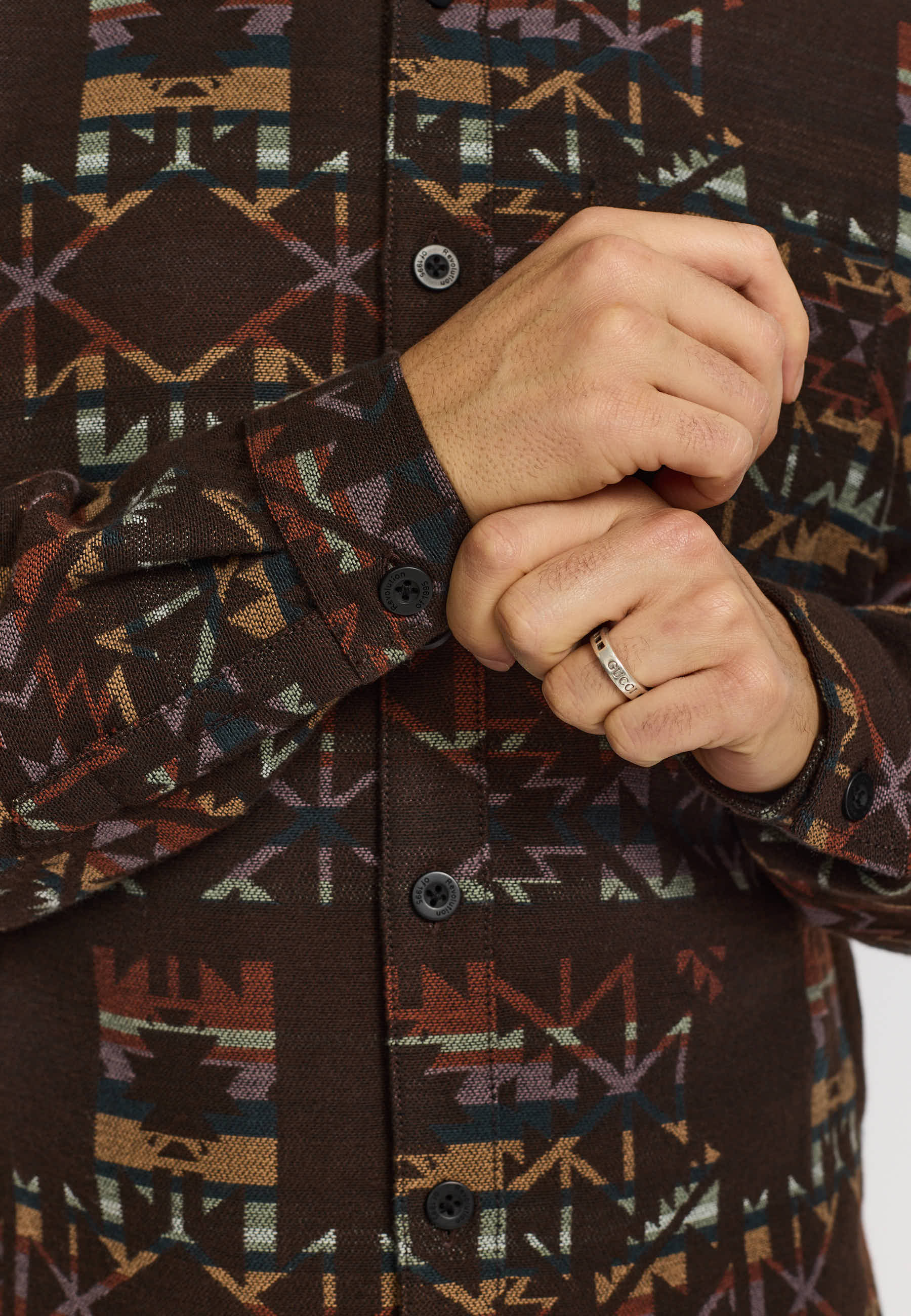 Revolution Casual Shirt Long-sleeve Shirts Brown