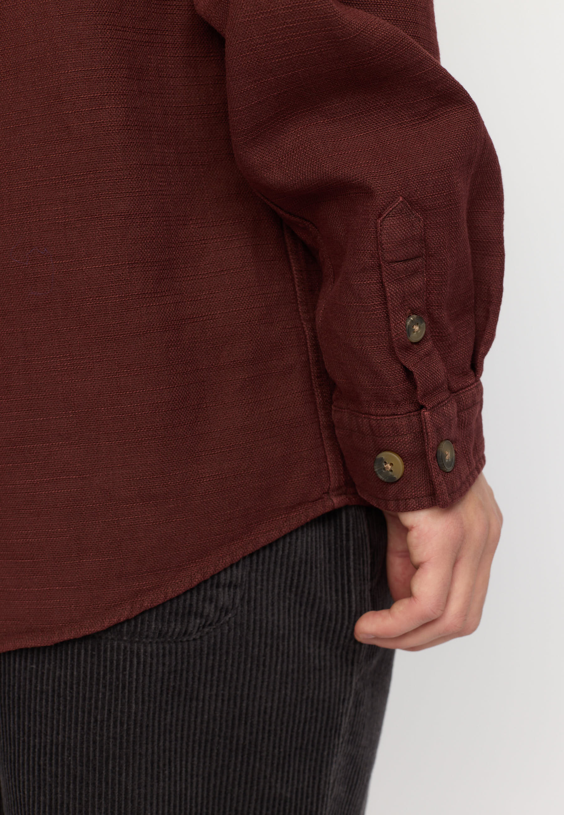 Revolution Casual Shirt Long-sleeve Shirts Burgundy