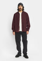 Revolution Casual Shirt Long-sleeve Shirts Darkburgundy