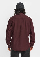 Revolution Casual Shirt Long-sleeve Shirts Darkburgundy