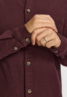 Revolution Casual Shirt Long-sleeve Shirts Darkburgundy