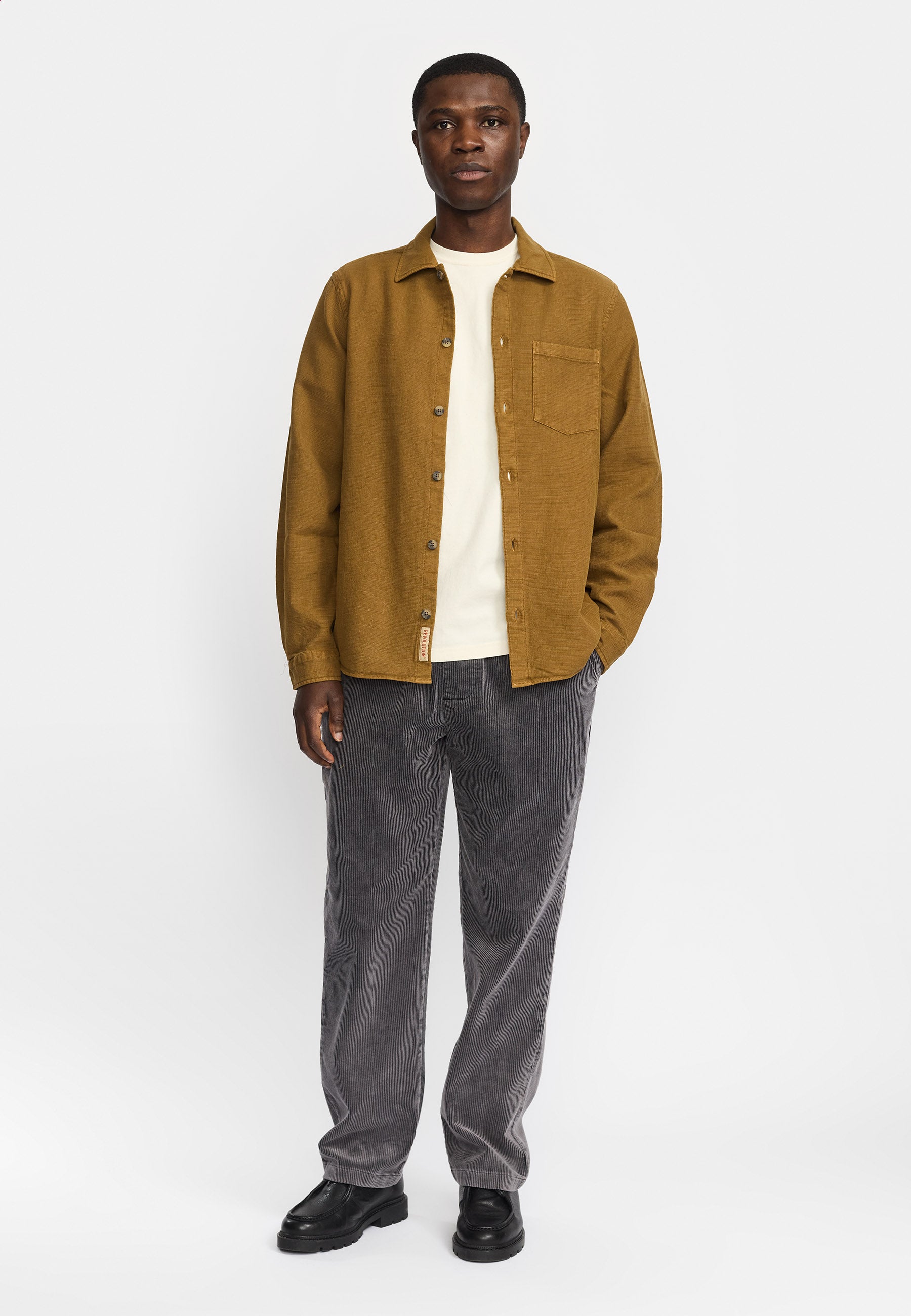 Revolution Casual Shirt Long-sleeve Shirts Dustbrown