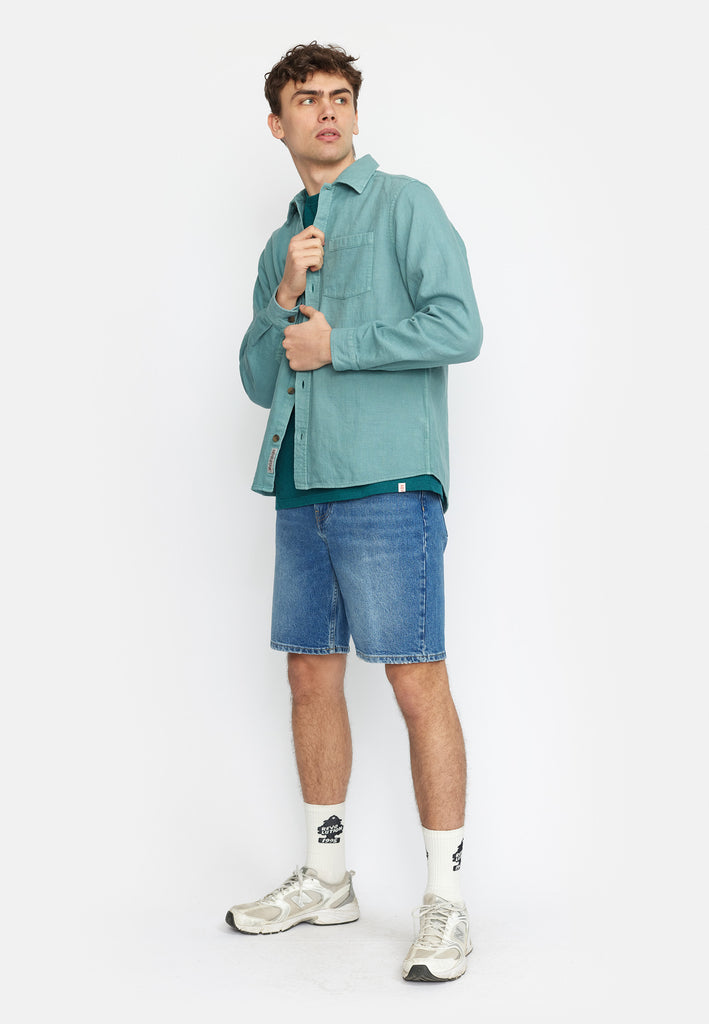 Revolution Casual Shirt Long-sleeve Shirts Dustgreen