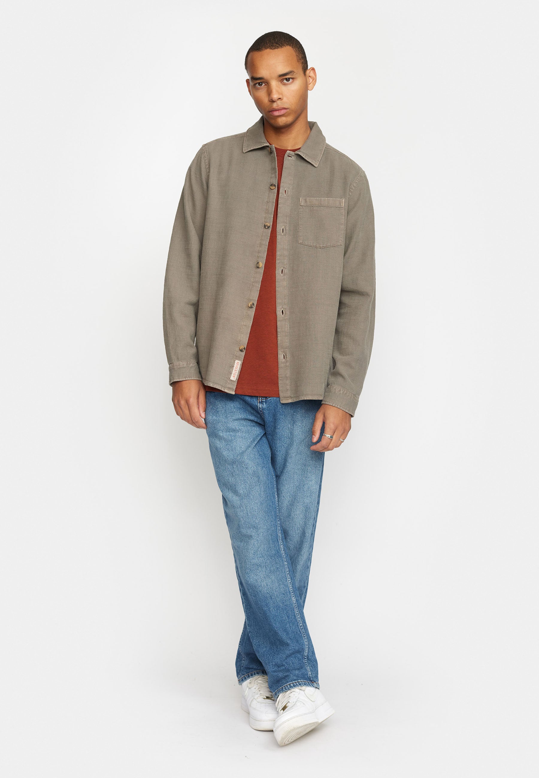 Revolution Casual Shirt Long-sleeve Shirts Grey