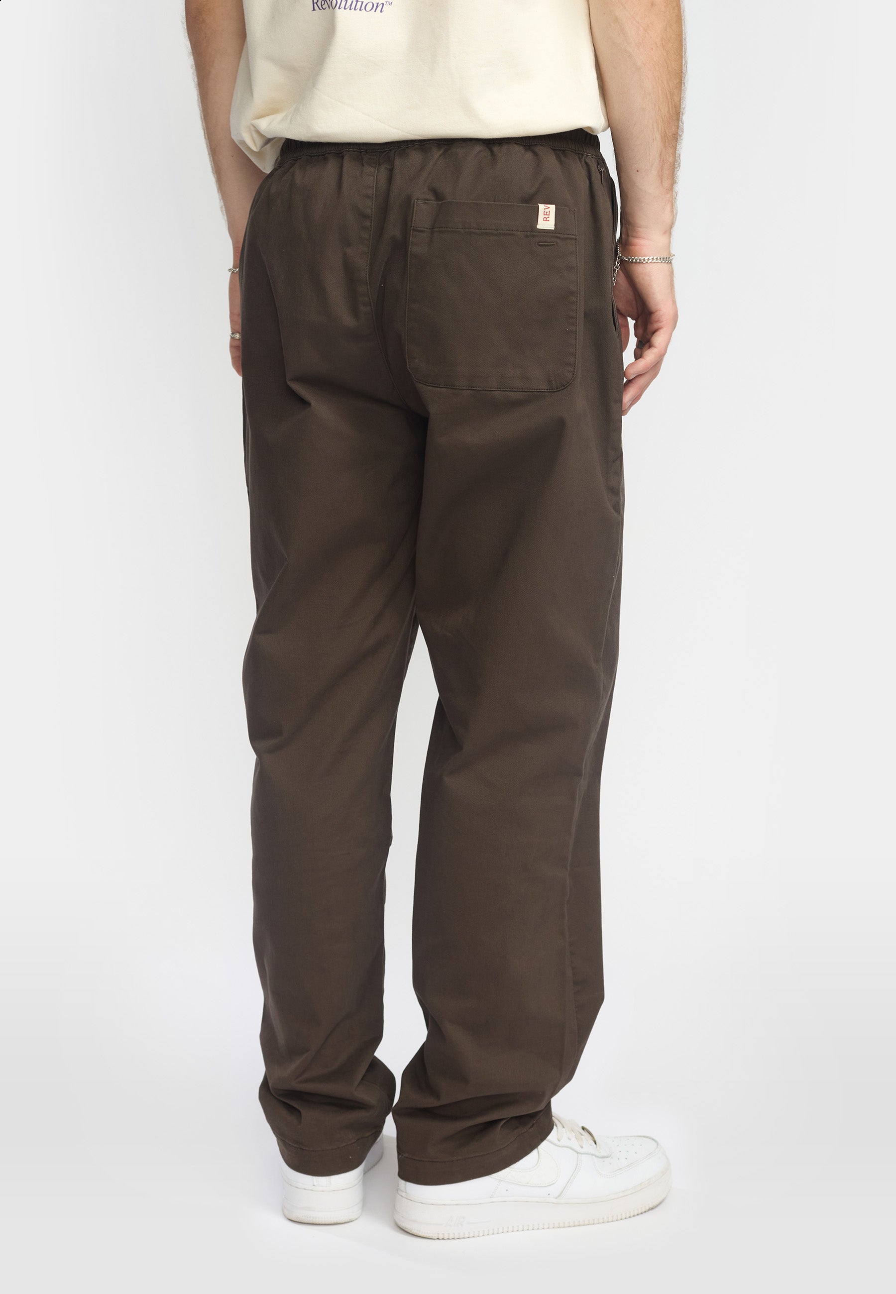 Revolution Casual Trousers Trousers Darkbrown