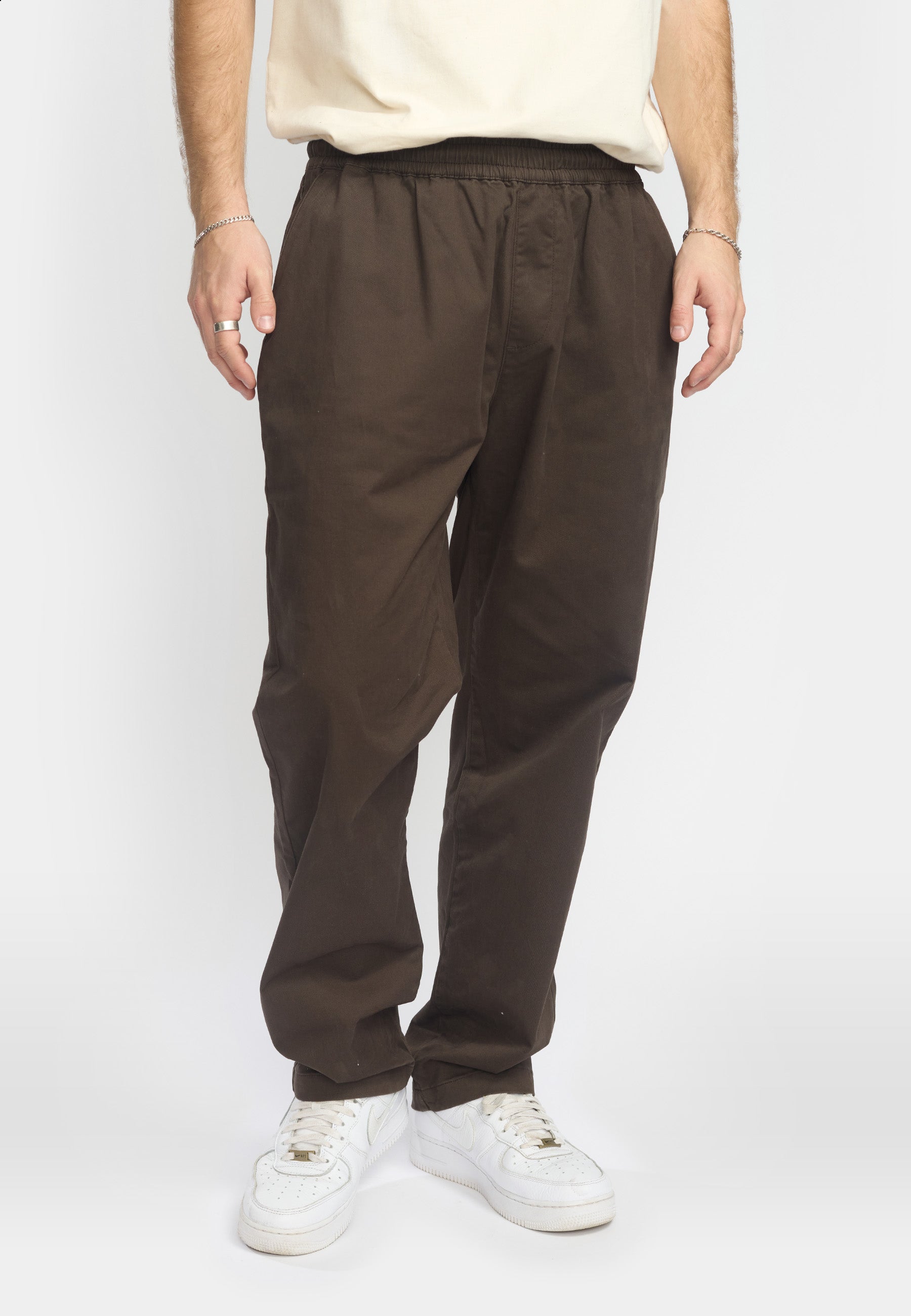 Revolution Casual Trousers Trousers Darkbrown