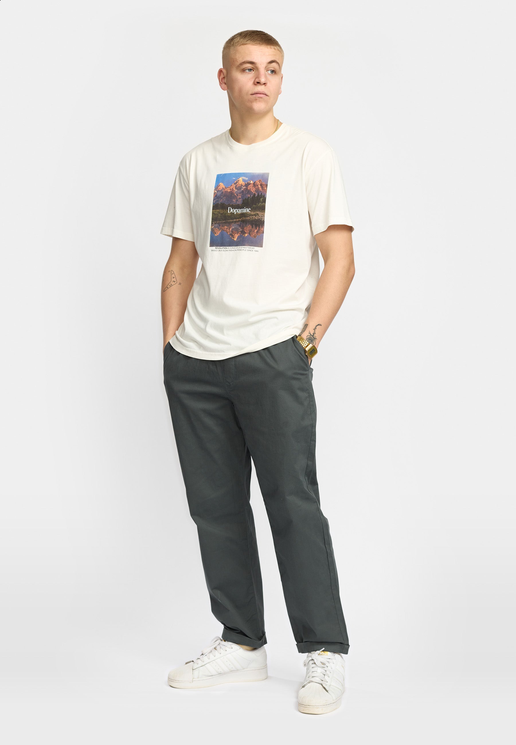 Revolution Casual Trousers Trousers Darkgrey