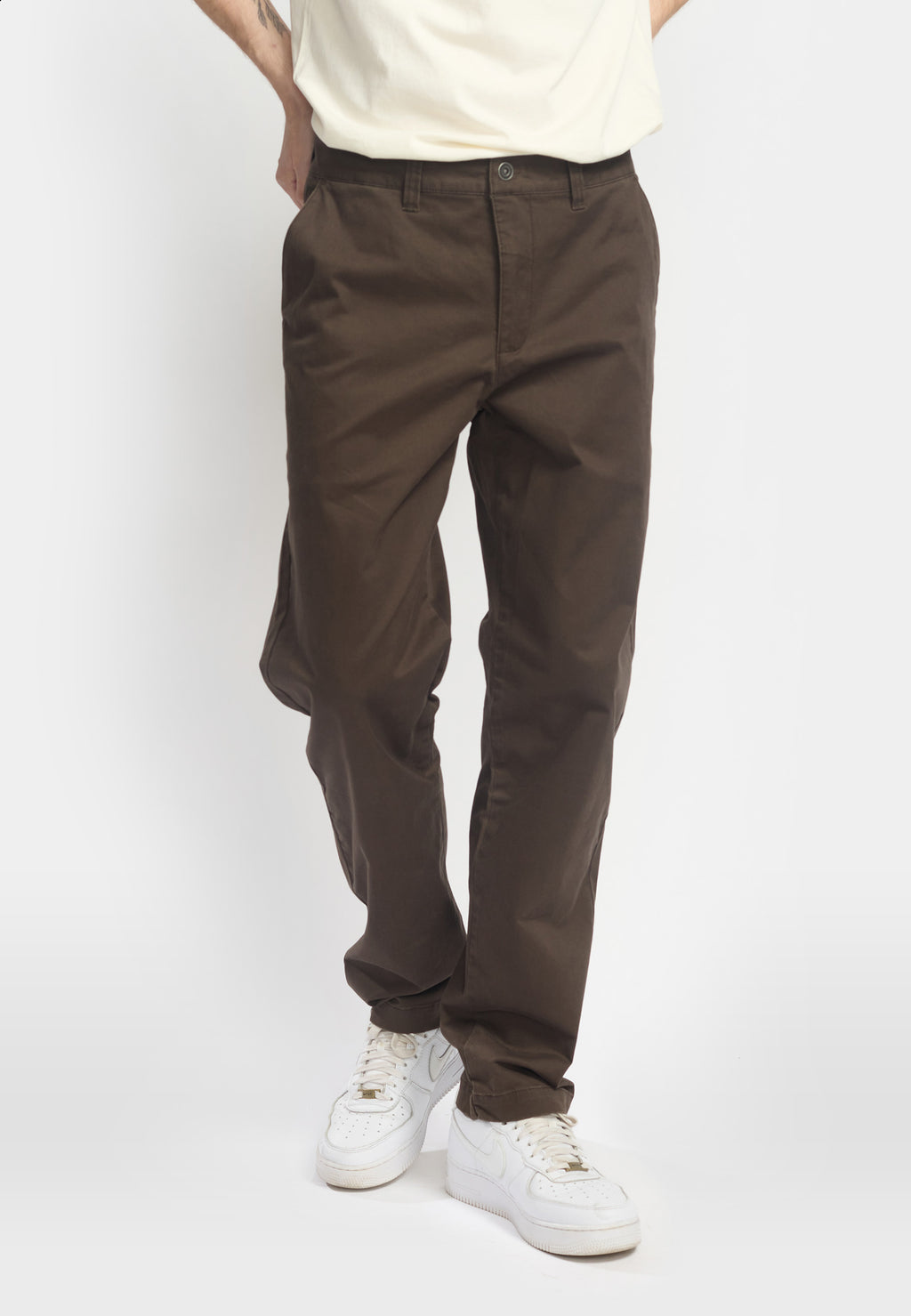 Revolution Chino Trousers Trousers Darkbrown