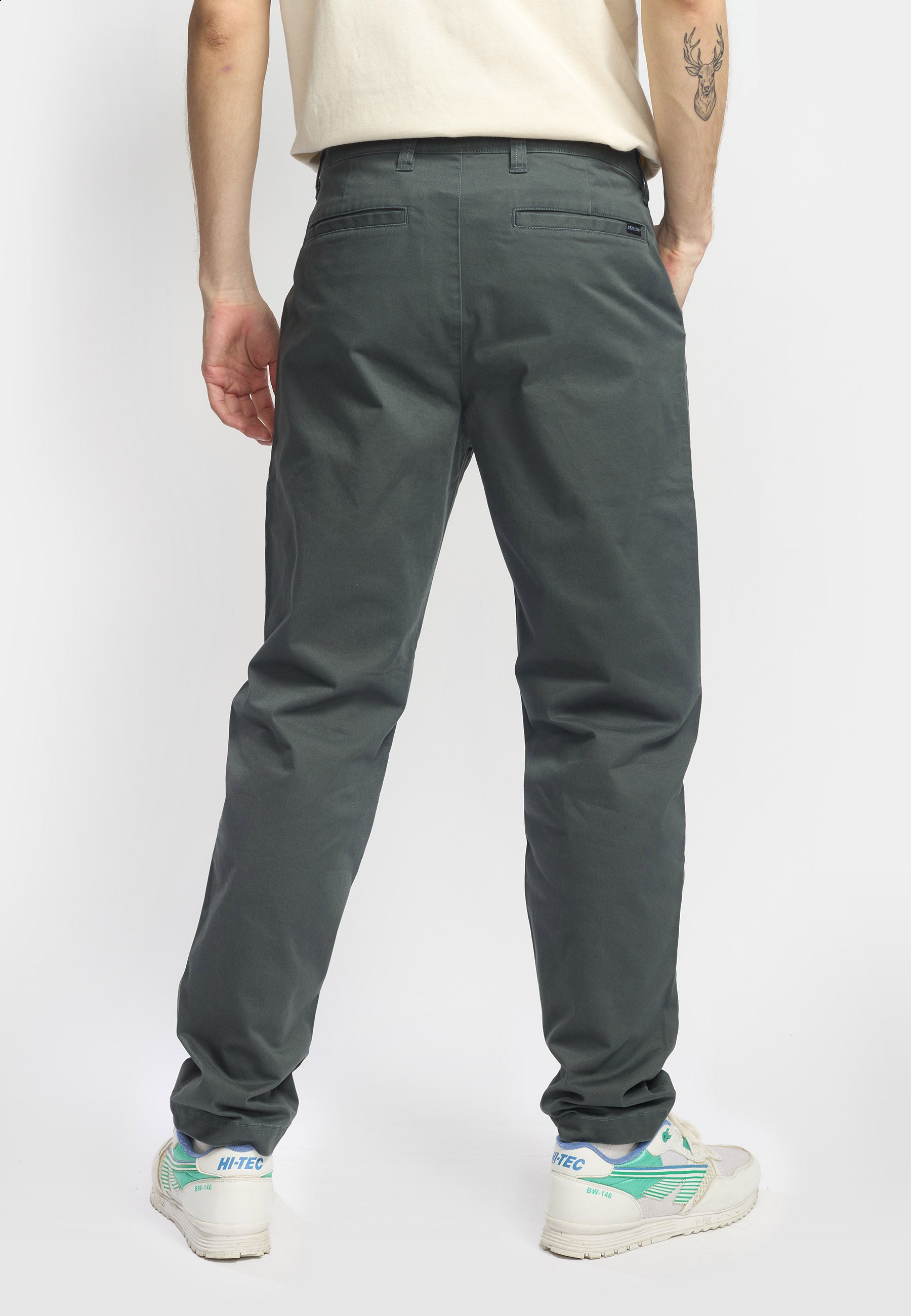 Revolution Chino Trousers Trousers Darkgrey