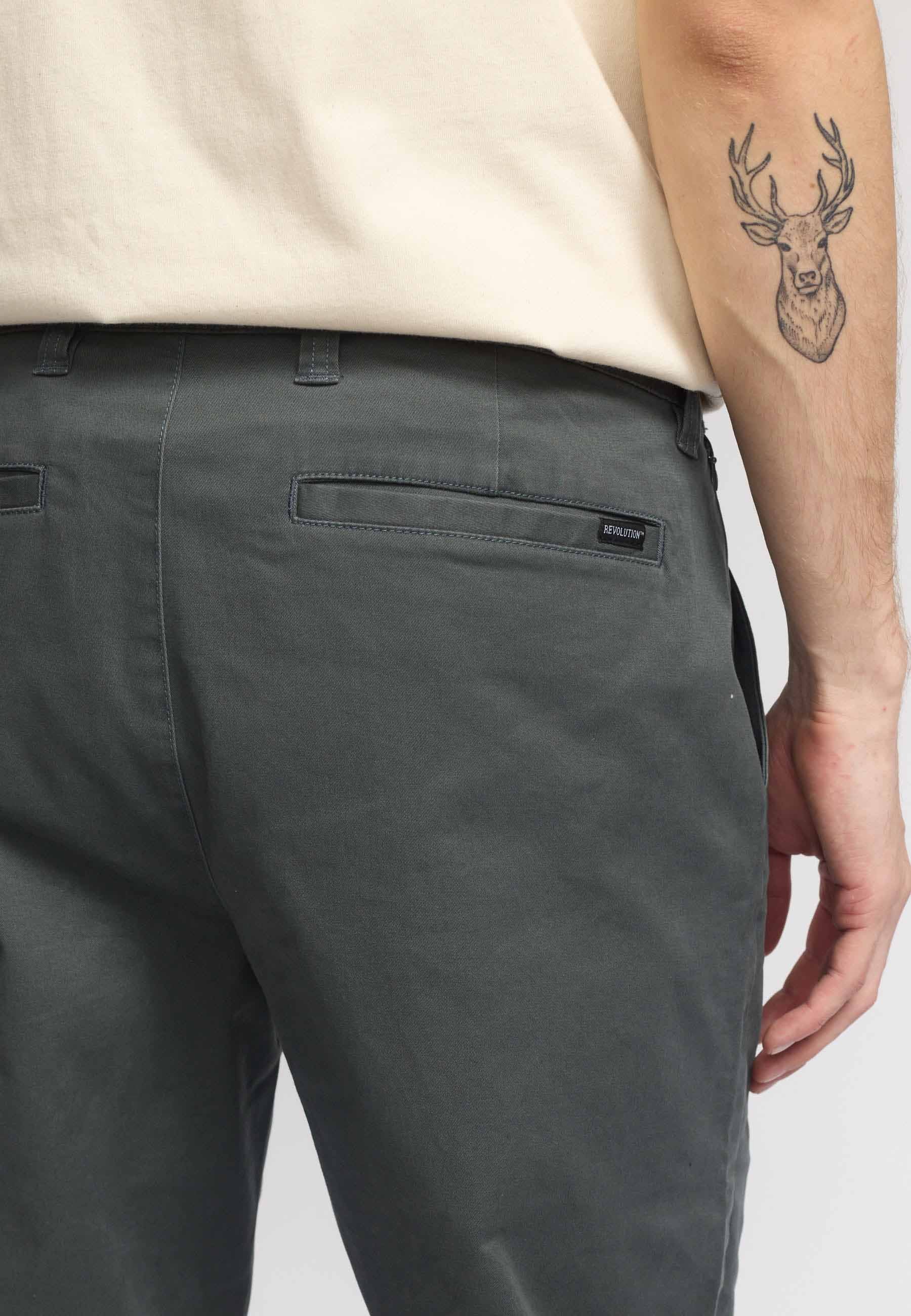 Revolution Chino Trousers Trousers Darkgrey