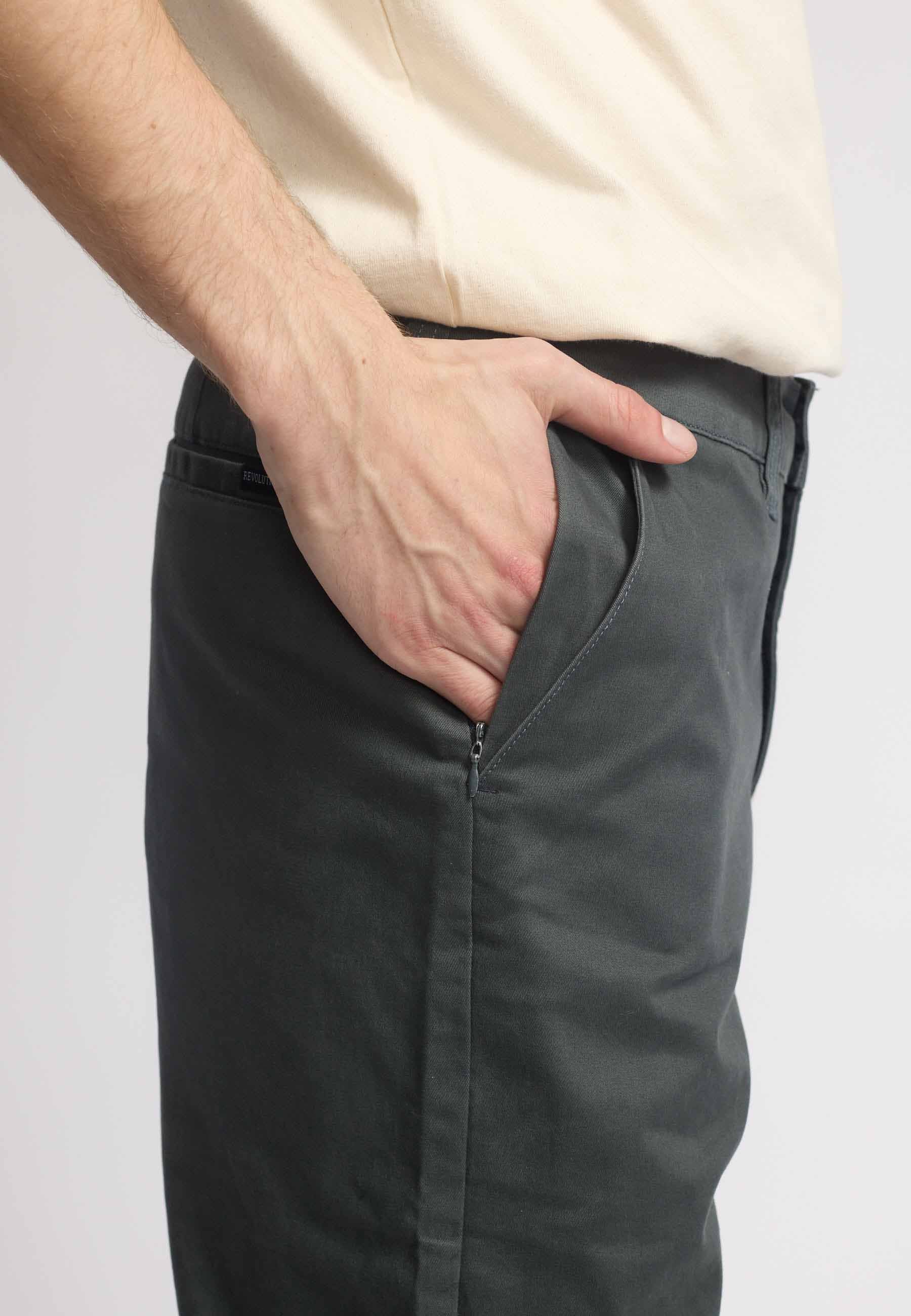 Revolution Chino Trousers Trousers Darkgrey