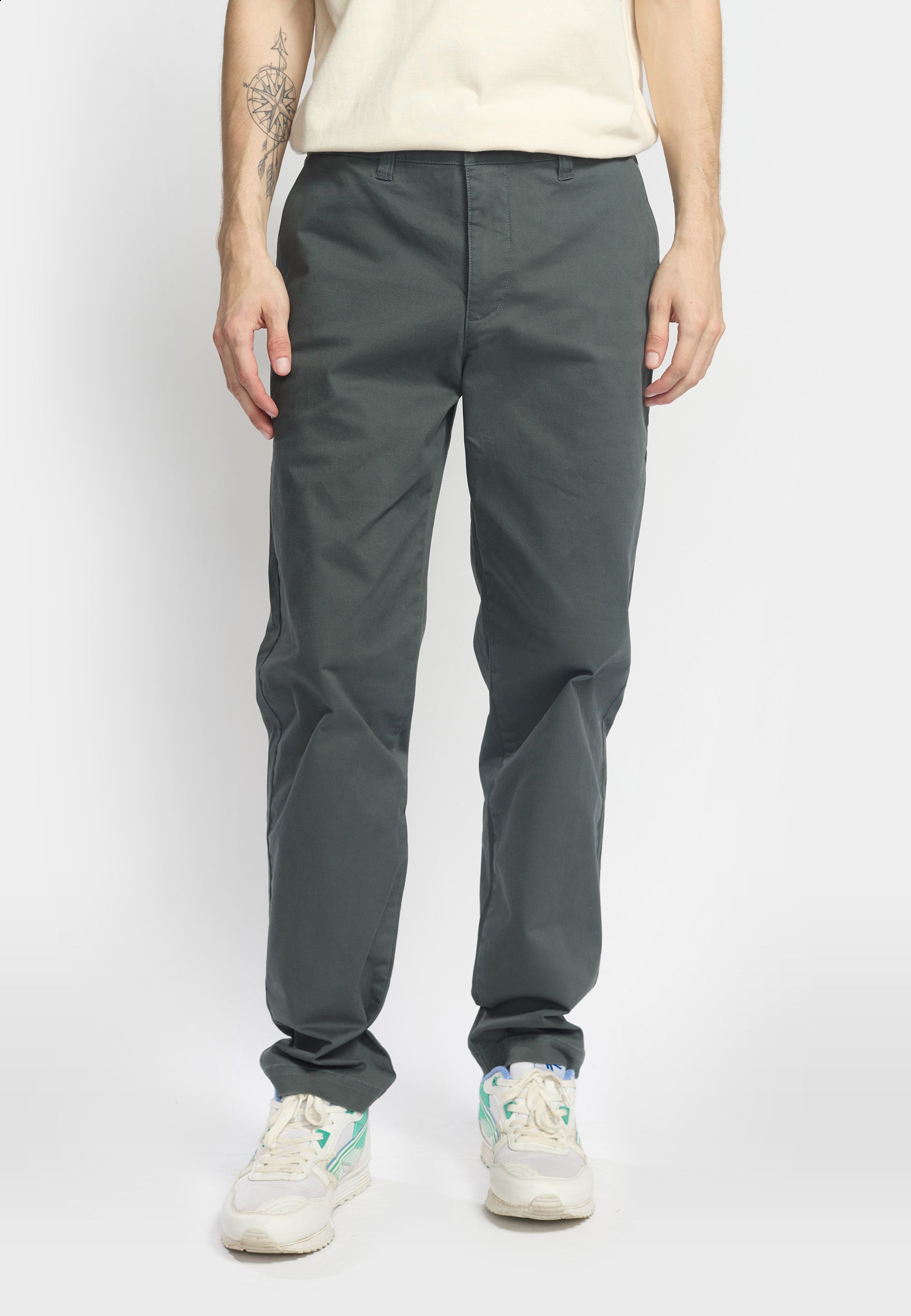Revolution Chino Trousers Trousers Darkgrey