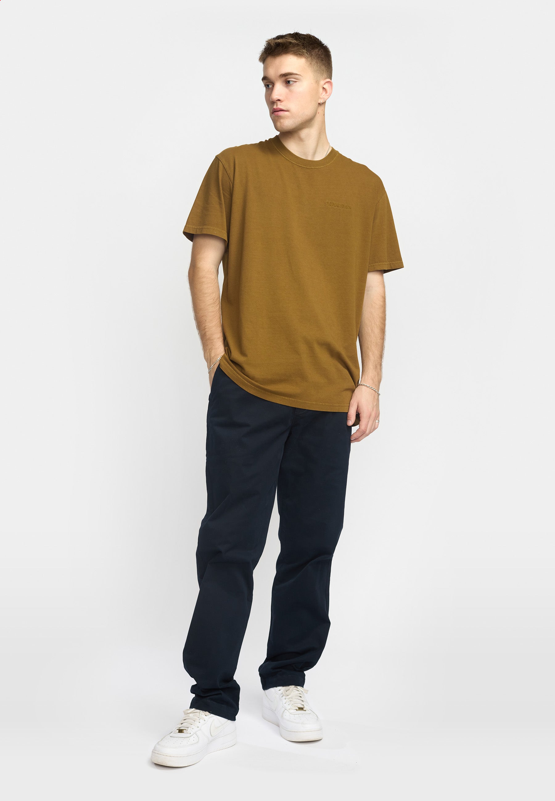 Revolution Chino Trousers Trousers Navy