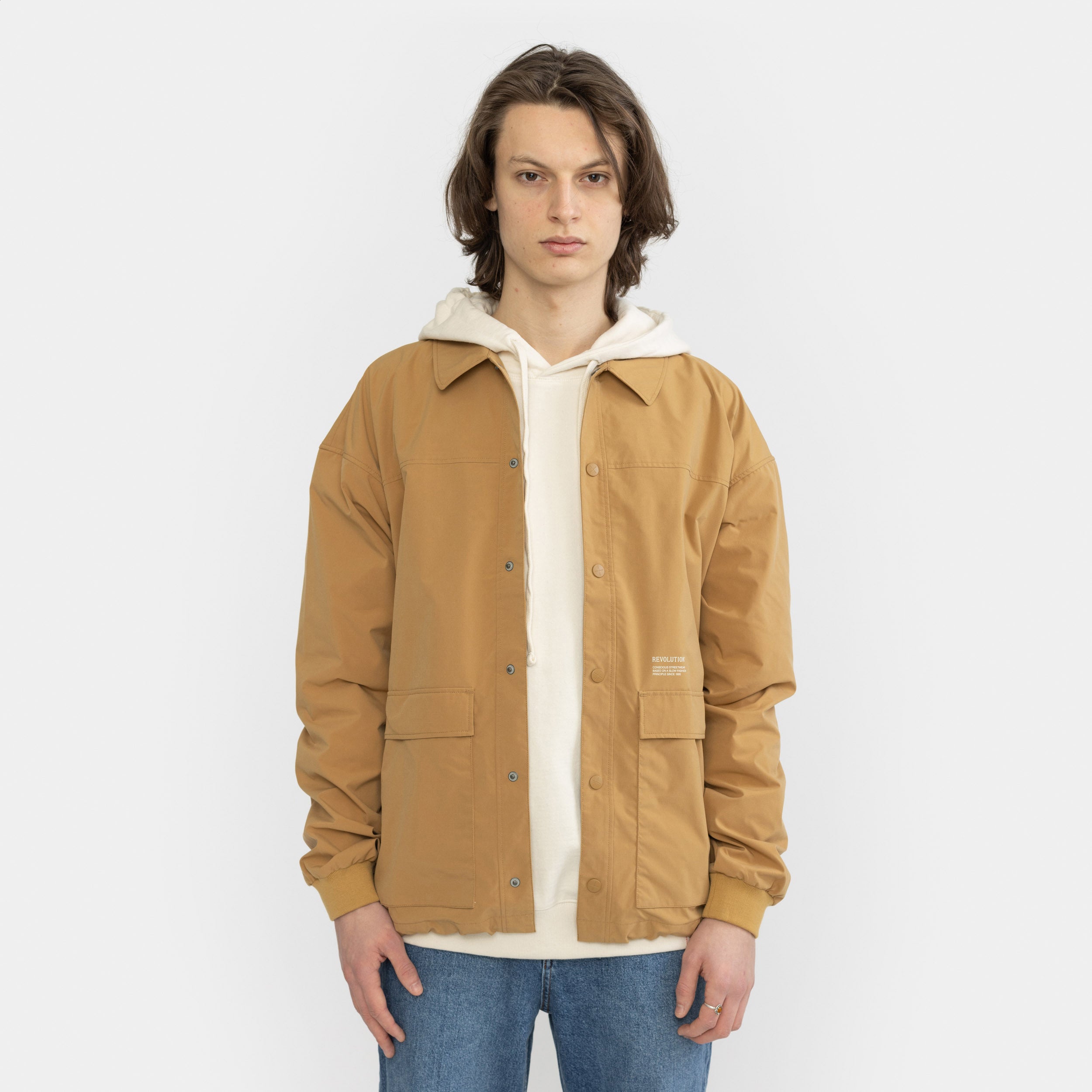 Revolution Coach Jacket Lightweight Outerwear Lightbrown