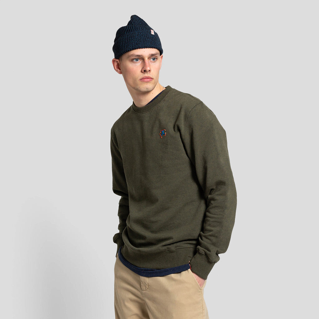 Revolution Crewneck Sweatshirts Army-melange