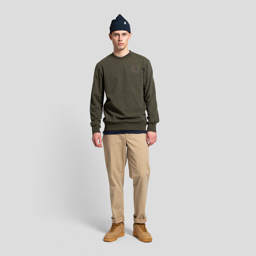 Revolution Crewneck Sweatshirts Army-melange