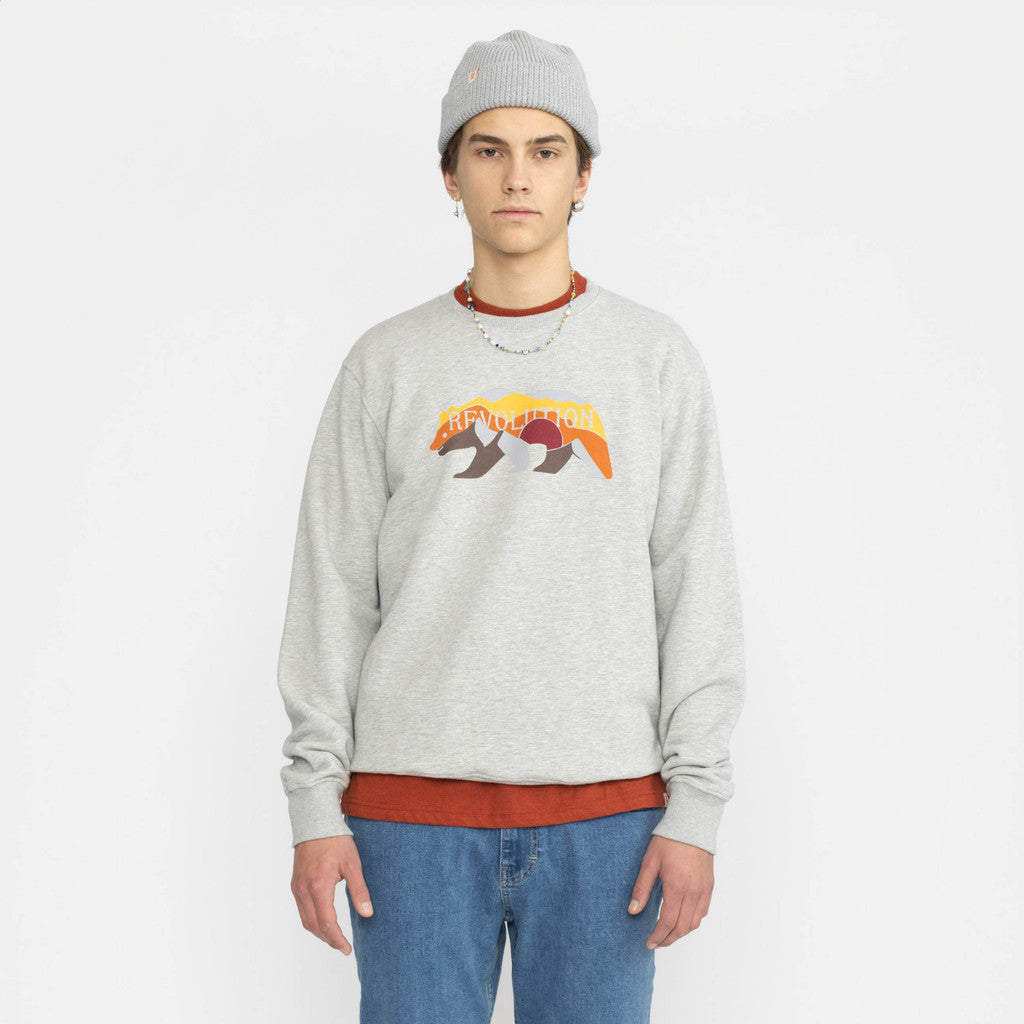 Revolution Crewneck Sweatshirts Grey-melange