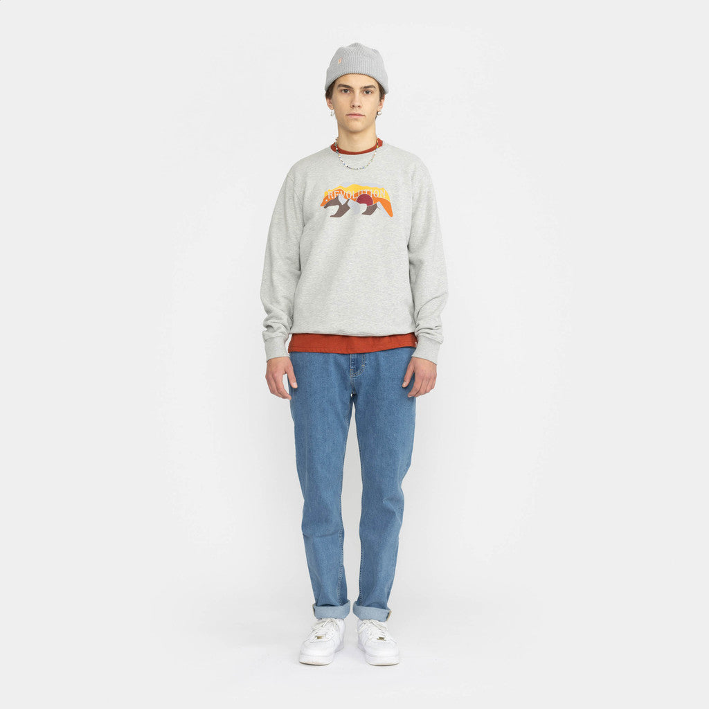 Revolution Crewneck Sweatshirts Grey-melange