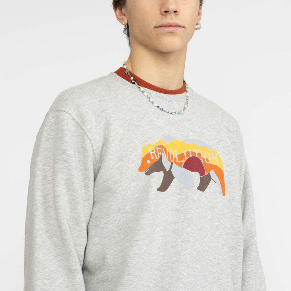 Revolution Crewneck Sweatshirts Grey-melange