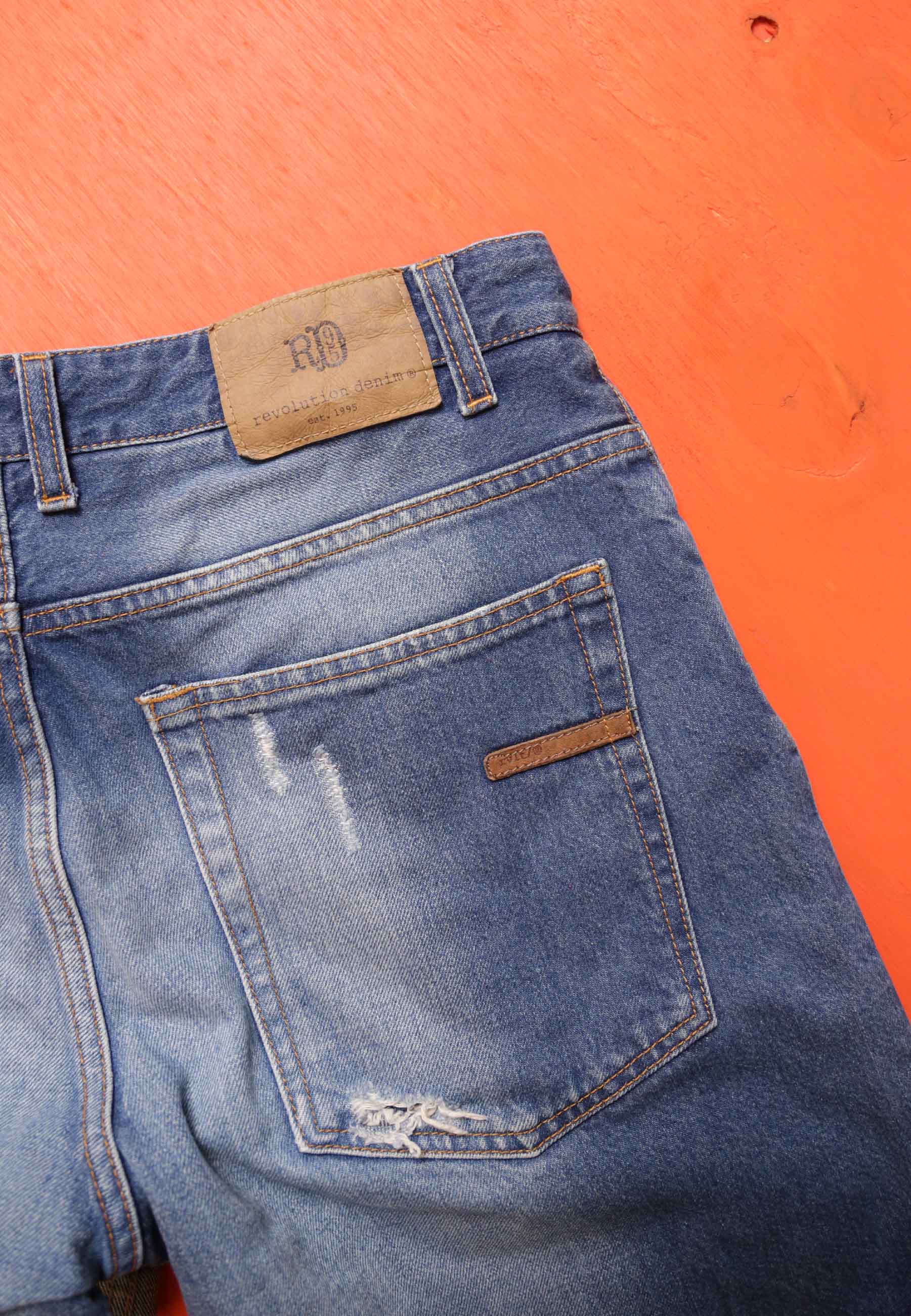Revolution Denim Shorts Vintaged Darkblue